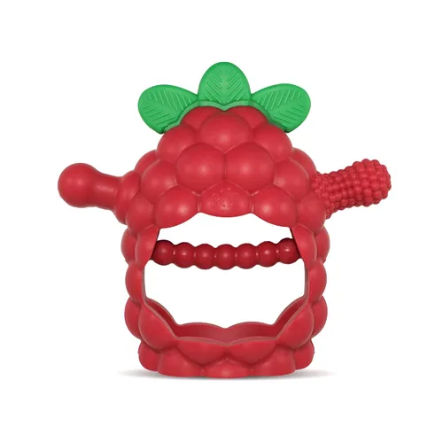 Miniatura 11 de RaZbaby RaZberry - Mordedor de silicona con agarre para bebés de 3M+ Mordedor de mano resistente a caídas para bebés y lactantes - Diseñado por