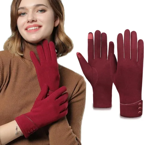 Miniatura 13 de Tomily - Guantes de forro polar para mujer con pantalla táctil
