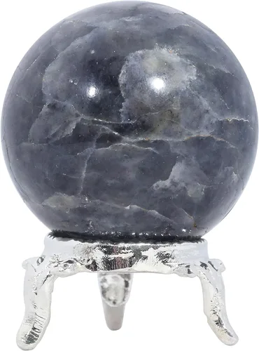 Miniatura 11 de Crocon Bola de esfera de piedra de sangre africana de 1.969 in con soporte de metal, más de 1400 quilates, bola de piedras preciosas curativas