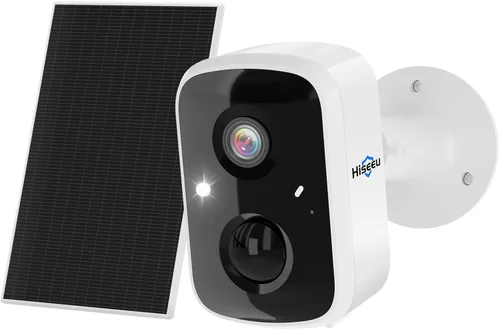 Miniatura 9 de Hiseeu Cámaras de seguridad solar inalámbricas para exteriores, paquete de 2, cámaras wifi de 3K 4MP alimentadas por batería para vigilancia