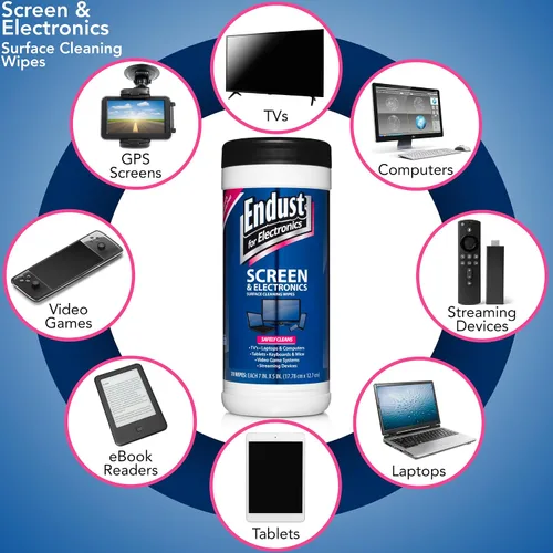 Miniatura 5 de Endust for Electronics Paños limpiadores para pantallas LCD y de plasma Paquete de 6 Blanco