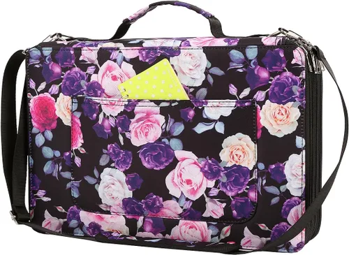 Miniatura 37 de Estuche para lápices Jungle con 120 ranuras de tela Oxford, con ranura para lápices, organizador con práctico envoltorio portátil, soporte multicapa