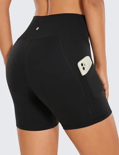 Miniatura 2 de CRZ YOGA Butterluxe - Pantalones cortos de ciclismo para mujer con bolsillos de 3, 5 y 8 pulgadas, cintura alta, para voleibol, entrenamiento