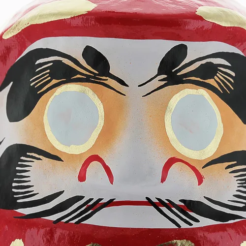 Miniatura 4 de Muñeca Daruma, fabricada en Japón, 4.7 pulgadas, buena suerte y buenos deseos (rojo)