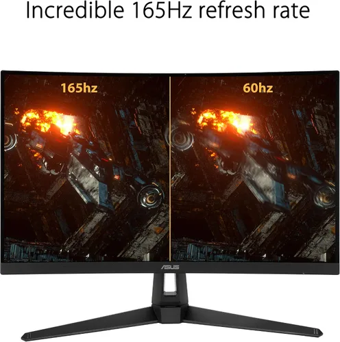 Miniatura 15 de ASUS TUF Gaming VG27VH1B - Monitor curvo de 27 pulgadas, 1080P Full HD, 165Hz (soporta 144 Hz), desenfoque de movimiento extremadamente bajo