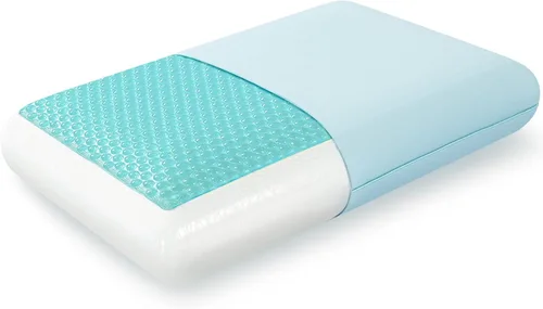 EGOHOME Almohada de espuma viscoelástica de gel refrescante, funda de enfriamiento reversible, soporte para el cuello para dormir de lado, espalda y