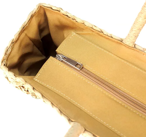 Miniatura 4 de Bolso vintage de paja tejida a mano, estilo bohemio, grande, con pajilla, elegante, casual, bolsa de hombro, bolsa de vacaciones de ratán