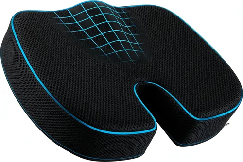 Cojín de espuma viscoelástica para aliviar el dolor de ciática y coxis – Cojín ergonómico para silla de oficina, cojín de coxis para el dolor de