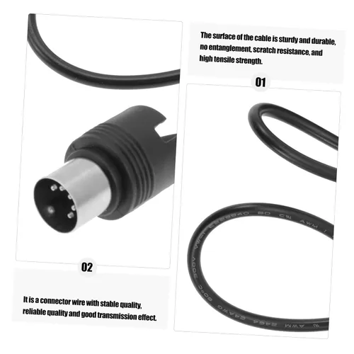 Miniatura 9 de Toyvian Sound Card Midi Cable Adapter 5 Pin, Instrument Midi Cables with USB Audio Cable and Microphone Cable Extension