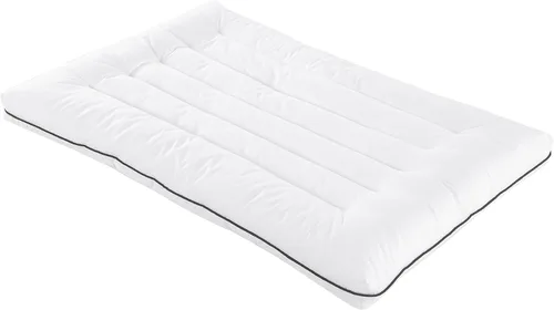 HOMBYS Almohada de cama plana ultra fina para personas que duermen boca abajo y espalda, almohada cervical alternativa de plumón tamaño Queen para