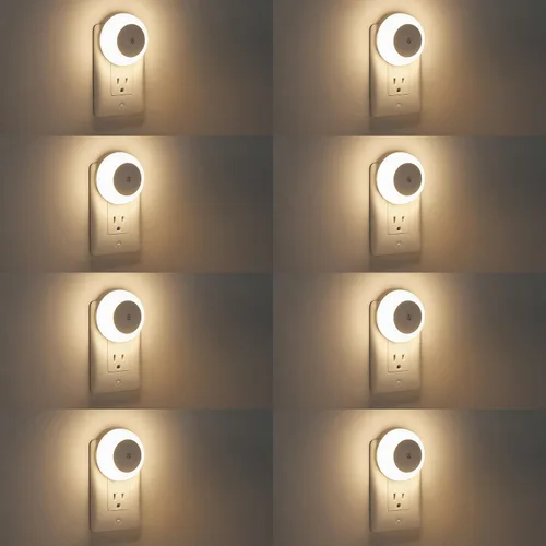 Miniatura 19 de fesnne Luz Nocturna, Luces Nocturnas Enchufables en la Pared, Sensor de Atardecer a Amanecer, Luz Nocturna LED Rosa 0.5W, Juego de 2 Luces Nocturnas
