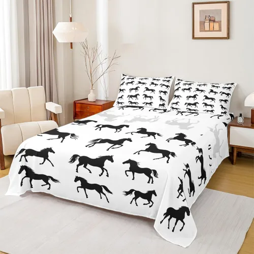 Miniatura 34 de Erosebridal Juego de sábanas de zorro con diseño de flores de arcoíris para niños y niñas, diseño de Foxtoon Animal Boho Floral Sábana bajera