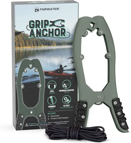 Empuñadura de anclaje para canoa – barco, tubo de flotador y accesorios de pesca en kayak, equipo de kayak – Anclaje de abrazadera de cepillo con