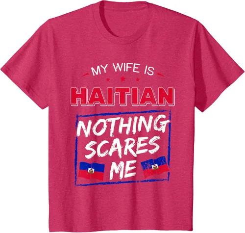 Miniatura 48 de My Wife Is Haitian Republic of Haiti Heritage Roots - Camiseta con bandera, Negro, S