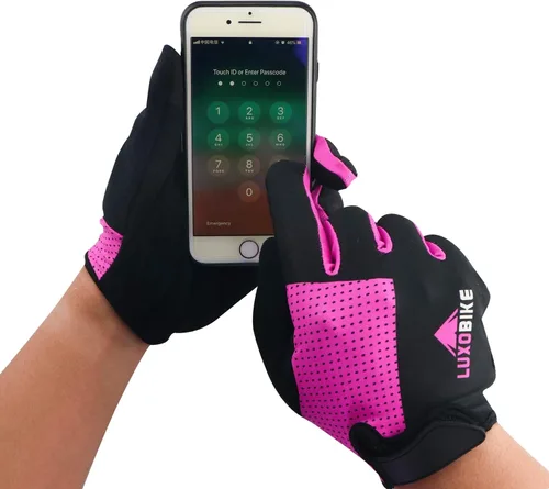 Miniatura 4 de Guantes de ciclismo, guantes de ciclismo para mujer, ligeros, transpirables, absorben los golpes, guantes deportivos con pantalla táctil, guantes