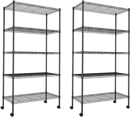 Miniatura 12 de Simple Deluxe Estantes de almacenamiento de 3 niveles de alta resistencia, capacidad de 750 libras, 24.02 pulgadas de profundidad x 13.78 pulgadas
