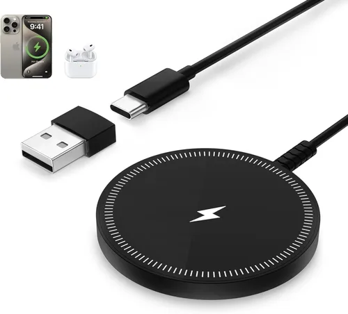 Miniatura 10 de Cargador MagSafe magnético inalámbrico para iPhone compatible con iPhone 17 Pro Max Air 16 15 14 Pro Max Plus 13 12 Pro Max y AirPods 4 3 2 Pro