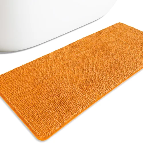 Miniatura 205 de Alfombra de baño pequeña de 12 x 18 pulgadas, lavable y absorbente, antideslizante, alfombra de baño de felpilla gruesa y suave para baño, ducha