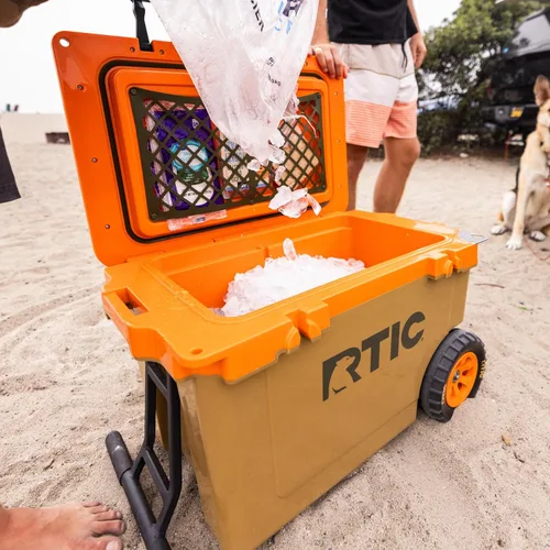 Miniatura 5 de RTIC - Hielera con ruedas ultraligera de 52 cuartos de galón, caja de hielo portátil aislada para playa, bebidas, camping, picnic, pesca, barco
