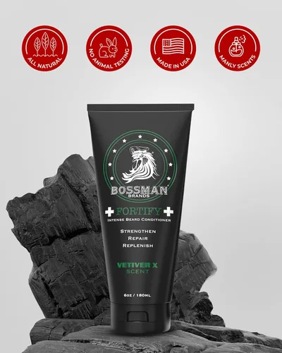 Miniatura 16 de Bossman Fortify - Acondicionador intenso para barba para hombres (aroma de diligencia), hidrata, repone y protege con ingredientes naturales