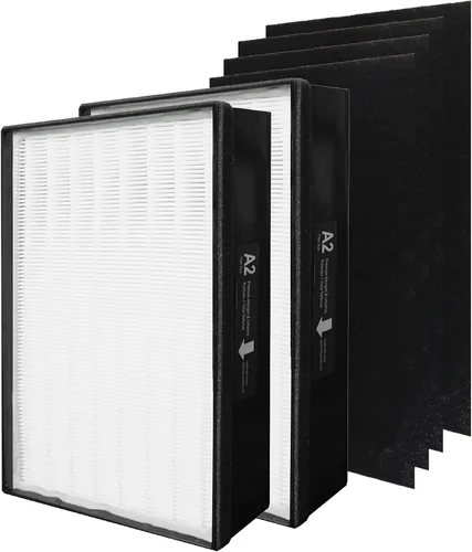 Miniatura 2 de Filtro de repuesto tipo A2, fabricado en TAIWÁN, compatible con purificador de aire de sala Filtrete FAP-C02-A2, FAP-C03-A2, FAP-T03-A2, FAP-SC02L