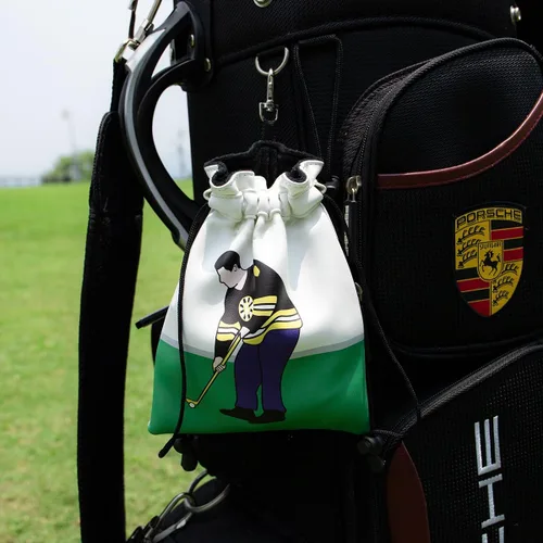 Miniatura 4 de montela golf Bolsa para objetos de valor, Bolsa para bolsa de golf con cordones Bolsa para tees de golf de cuero Bolsas para tees de golf