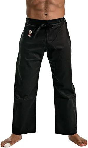 Miniatura 2 de Ronin - Pantalones de karate de peso medio, 100% algodón, 8 onzas, cordón tradicional, color blanco y negro, calidad y comodidad