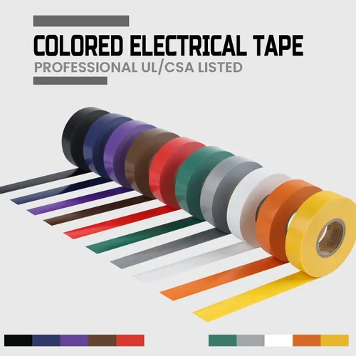 Miniatura 4 de Lichamp Paquete de 10 cintas eléctricas de colores impermeables, 3/4 pulgadas x 66 pies, cinta eléctrica de alta temperatura de grado industrial