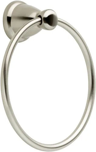 Franklin Brass Kinla (1-Paquete) Soporte de Toalla de Mano con Anillo Redondo de Níquel Satinado para Pared de Baño, Soporte para Toalla de Baño