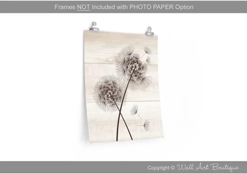 Miniatura 2 de Wall Art Boutique Farmhouse Gray UNFRAMED Dandelion Religious Art Print Set, Give It To God and Go To Sleep - Set of (3) 5"x7" Photo Paper