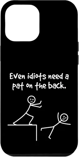 Miniatura 26 de Even Idiots Need A Pat On The Back Funny Stick Man Joke - Funda de regalo para iPhone 17