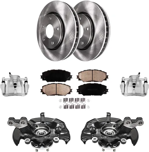 Miniatura 108 de Detroit Axle - Rotores de freno para Jeep Compass 2015-2022 Renegade 2016-2022 Fiat 500X 2016-2022, 2018, 2019, 2020, 2021. Reemplazo de rotores
