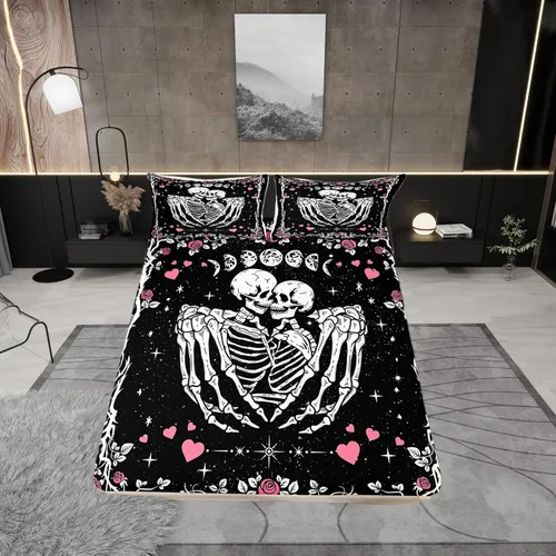 Miniatura 20 de Juego de ropa de cama con estampado de leopardo, tamaño individual, juego de cama de guepardo africano para decoración de dormitorio
