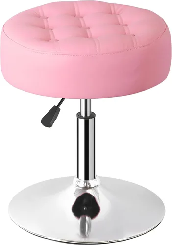 Miniatura 12 de SUPER DEAL Taburetes de tocador para maquillaje, silla otomana de tocador con altura ajustable y giro de 360° para sala de maquillaje, dormitorio