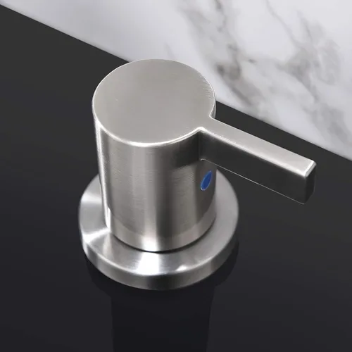 Miniatura 3 de Phiestina Grifo de baño de 2 manijas y 3 agujeros de 8 pulgadas con drenaje emergente de metal, níquel cepillado, WF015-1-BN