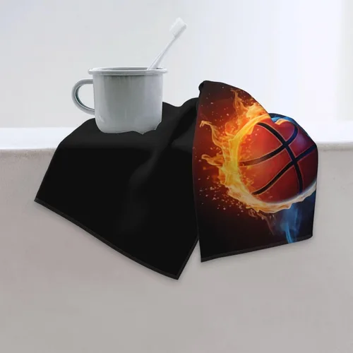 Miniatura 9 de Toallas suaves para los dedos, toalla de mano de fuego y agua para regalo durante todas las estaciones, 12 x 27.5 pulgadas