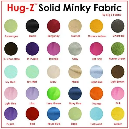 Miniatura 5 de Tela Minky suave y sólida Hug-Z™ by The Yard DIY Baby Blankets Decoración Ropa Snuggle (espárragos)