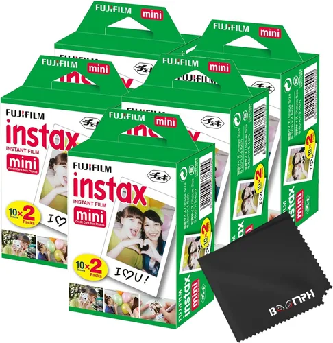 Película Fujifilm Instax Mini para Cámara Instantánea: 100 Tomas Totales, (10 Hojas x 10) - Captura Recuerdos en Cualquier Momento, en Cualquier