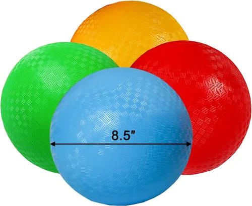 Miniatura 6 de Ogrmar 6 bolas de juego de 8.5 pulgadas con 1 bomba de mano para niños y adultos Dodge Ball, kickball, balonmano, campamentos, picnic