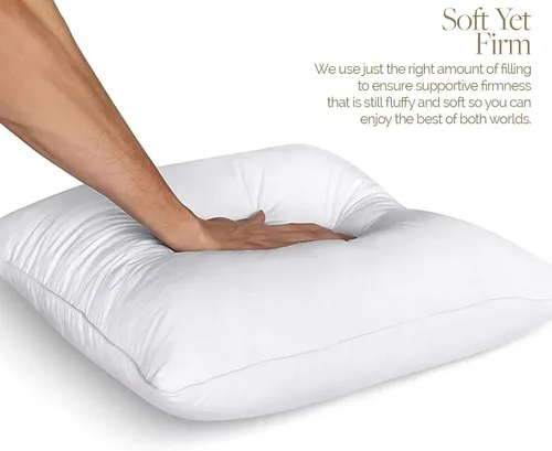Miniatura 4 de Looms & Linens Almohada corporal de 48 pulgadas, almohadas de cuerpo largo para adultos y ancianos para dormir de lado, hechas en Estados Unidos, 1