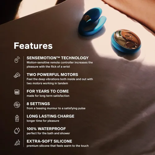 Miniatura 4 de LELO TIANI Duo - Vibrador para parejas para hombres y mujeres con 2 potentes motores y 8 ajustes de vibración, juguetes sexuales para adultos Azul