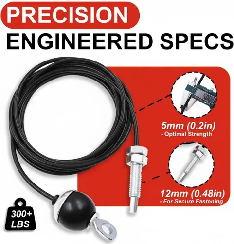 Miniatura 2 de J Bryant Cable de repuesto para gimnasio de fitness, polea de fitness, 0.197 in, cuerda de alambre de acero resistente para gimnasio en casa, polea