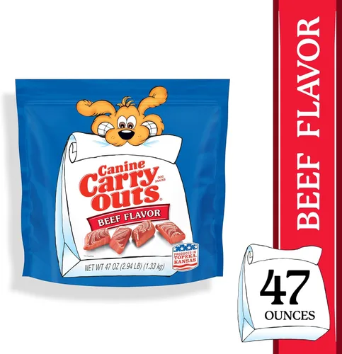 Miniatura 2 de Canine Carry Outs Golosinas para perros, sabor a ternera, bolsa de 47 onzas