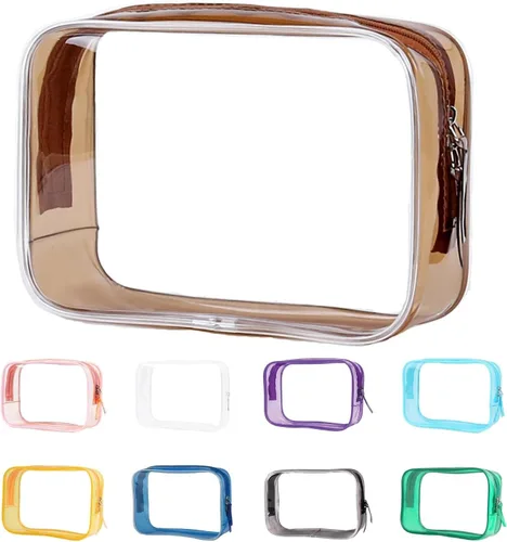 Miniatura 17 de Bolsa de aseo transparente pequeña Buminee, bolsa de viaje aprobada por la TSA, bolsas de viaje para artículos de tocador, bolsa de cosméticos