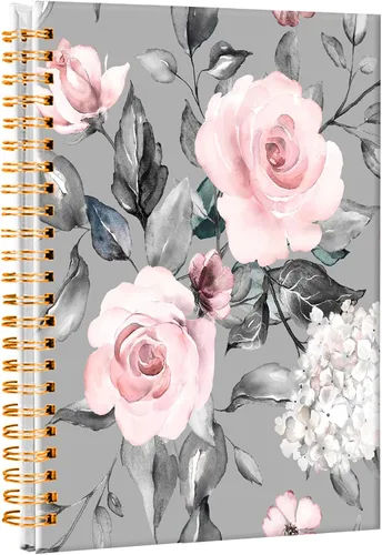 Miniatura 7 de iampanda Cuaderno de diario en espiral, encuadernación fuerte de doble alambre con papel de primera calidad para niñas y mujeres, 60 hojas A5 a