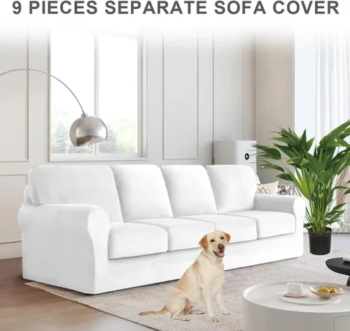 Miniatura 223 de Funda para Sofá de Terciopelo, Fundas Elásticas para Sofá para Funda Principal Separada/Respaldos y Cojines de Asiento, Funda para Sofá, para Fundas
