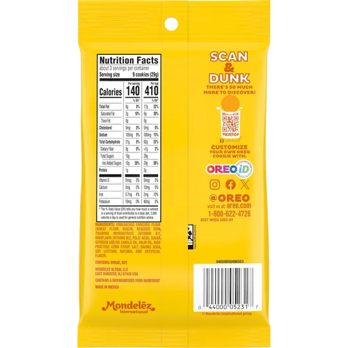 Miniatura 3 de Galletas OREO Minis tipo sándwich doradas, 12 bolsas de 3 oz