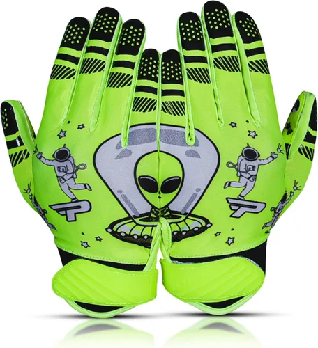 Miniatura 4 de Guantes de Fútbol Americano Premium para Niños, Jóvenes y Adultos - Receptor Adhesivo Premium con Tecnología de Ajuste Adaptativo - Rendimiento