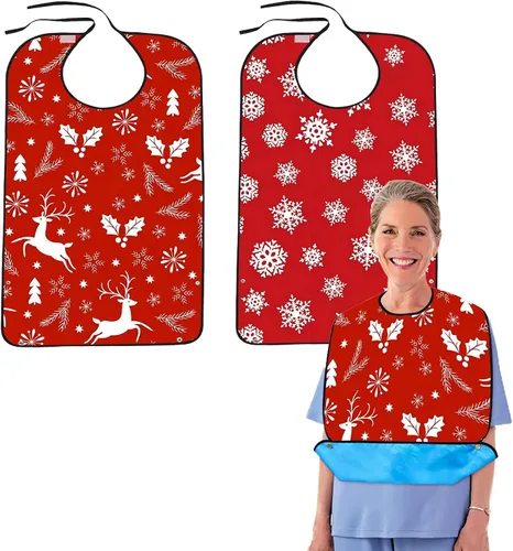 Miniatura 15 de 2 Baberos para Adultos para Hombres, Baberos para Hombres Mayores para Comer, Baberos Lavables y Reutilizables para Adultos