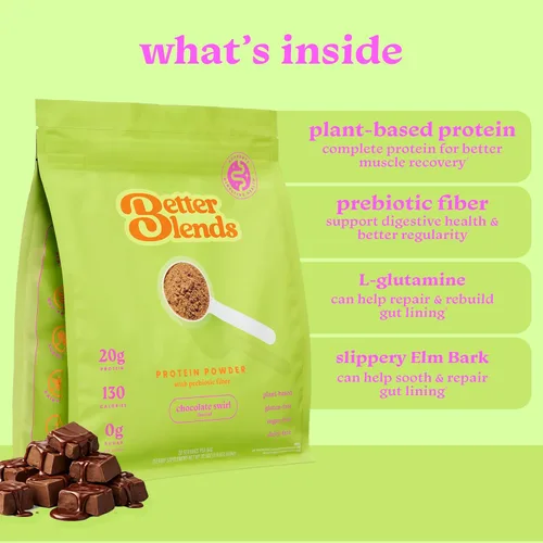 Miniatura 5 de Proteína en polvo amigable con el intestino para estómagos sensibles, bajo FODMAP, 0.71 onzas de proteína vegana de guisantes y arroz con fibra